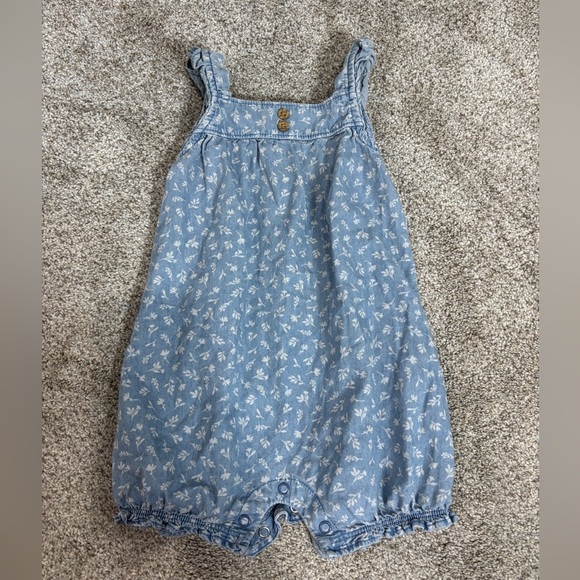 Carters 12 month summer beachy romper bubble snap floral basic - Picture 1 of 4